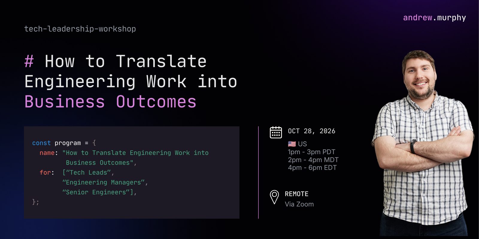 How to Translate Engineering Work into Business Outcomes Workshop