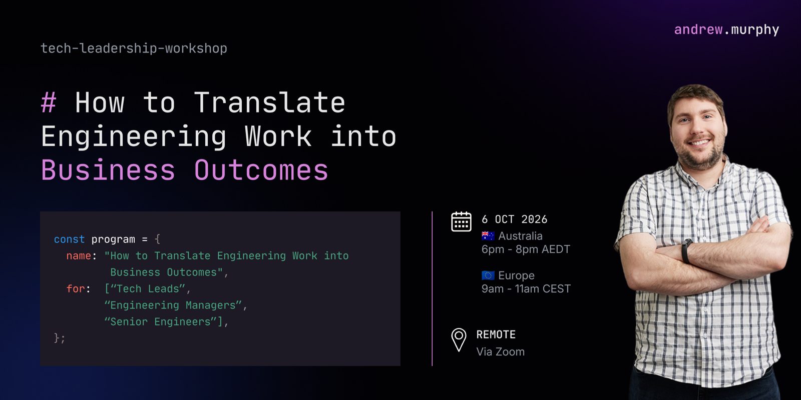 How to Translate Engineering Work into Business Outcomes Workshop